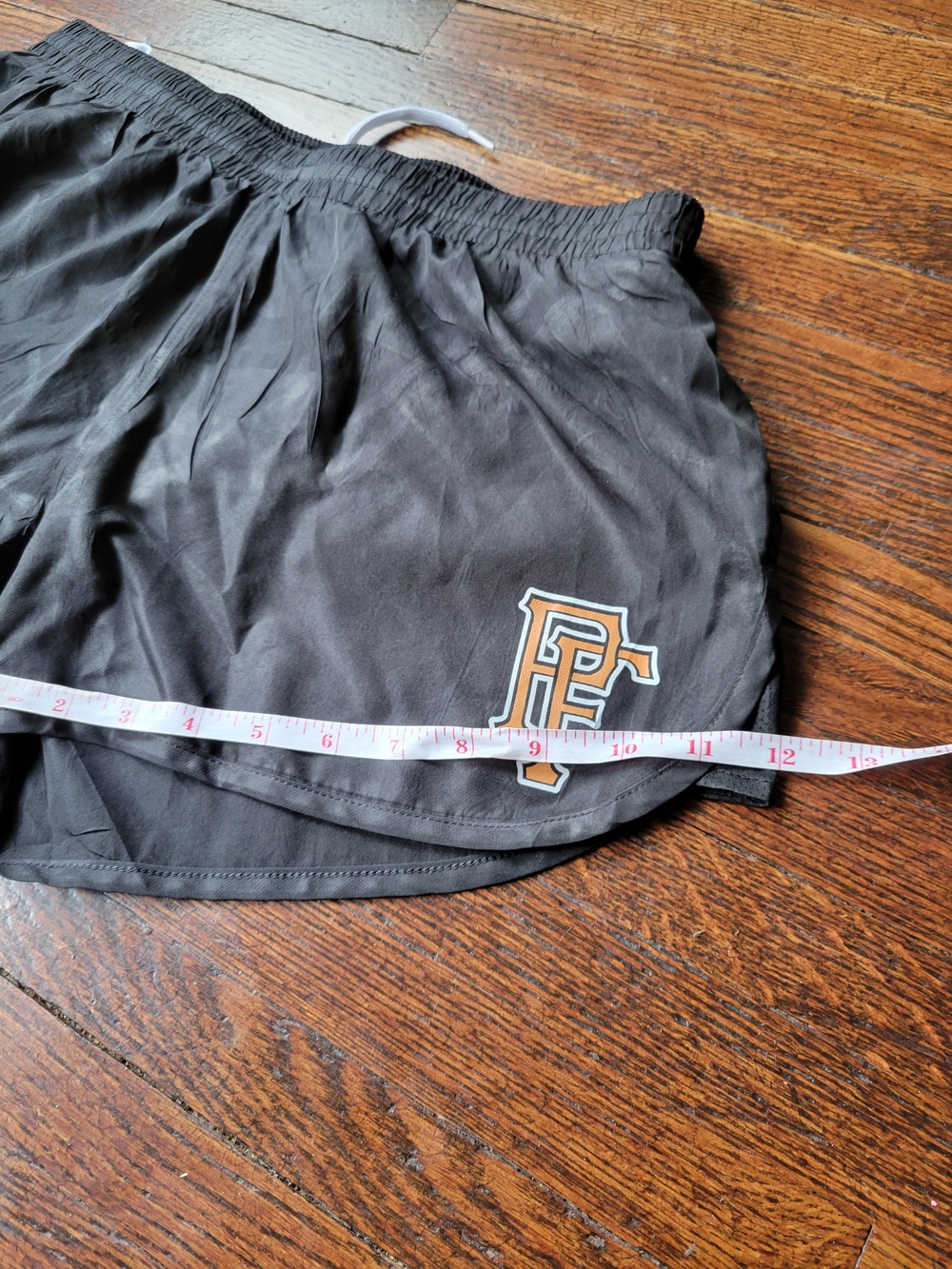 Augusta Sportswear Athletic Black Shorts Initials PF Sz Ladies M Workout Running - Picture 11 of 14